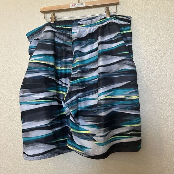 Nike Men's Multicolor Polyester Pull On Swim Trunk Logo Print Shorts Size large - Picture 5 of 6